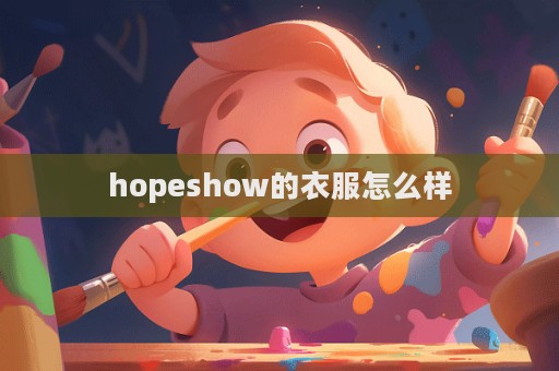 hopeshow的衣服怎么樣